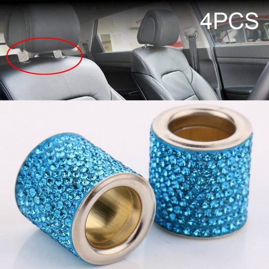 4 PCS Car Crystal Head Pillow Modified Decoration (Lake Blue) - Seat Accessories by buy2fix | Online Shopping UK | buy2fix