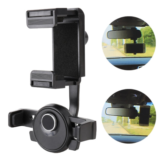 Portable Car Rearview Mirror Mobile Phone Bracket by buy2fix