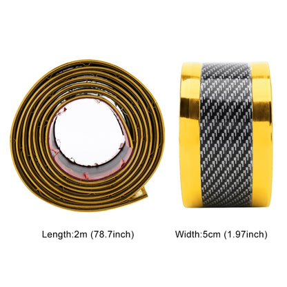 Universal Electroplate Carbon Fibre Car Door Threshold Decoration Strip Decorative Sticker, Size : 5CM x 2M (Gold) by buy2fix