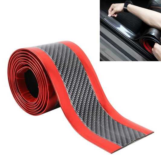 Universal Electroplate Carbon Fibre Car Door Threshold Decoration Strip Decorative Sticker, Size : 5CM x 2M (Red) by buy2fix