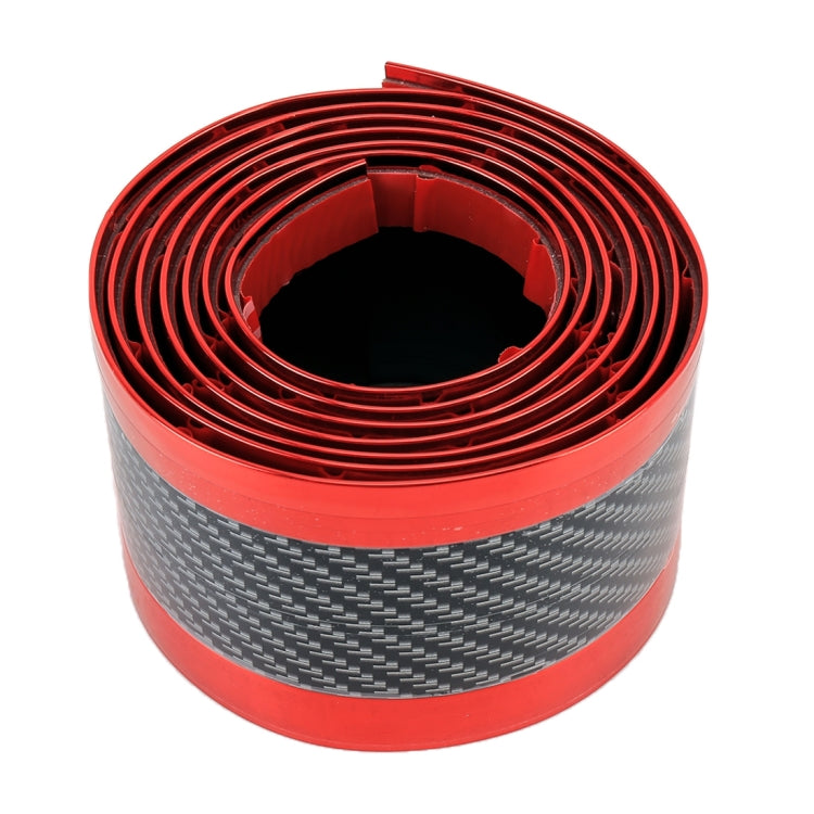 Universal Electroplate Carbon Fibre Car Door Threshold Decoration Strip Decorative Sticker, Size : 5CM x 2M (Red) by buy2fix