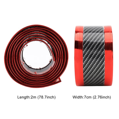 Universal Electroplate Carbon Fibre Car Door Threshold Decoration Strip Decorative Sticker, Size : 7CM x 2M (Red) by buy2fix