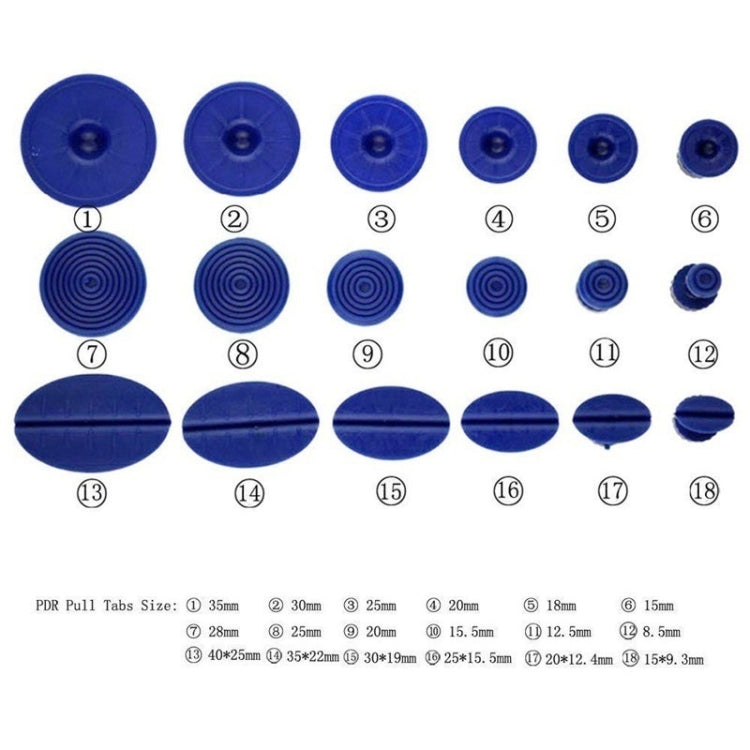 19 in 1 Auto Repair Body Tool Kit Paintless Dent Repair Hail Removal Small Red T Bar Slide Hammer Dent Repair Tool Kit by buy2fix