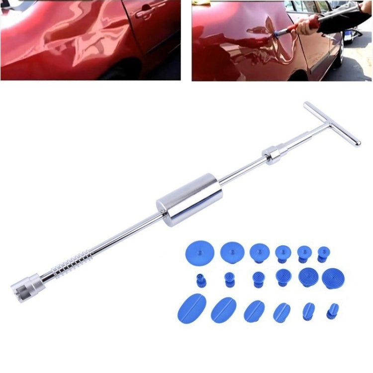 19 in 1 Auto Repair Body Tool Kit Paintless Dent Repair Hail Removal Silver T Bar Slide Hammer Dent Repair Tool Kit by buy2fix