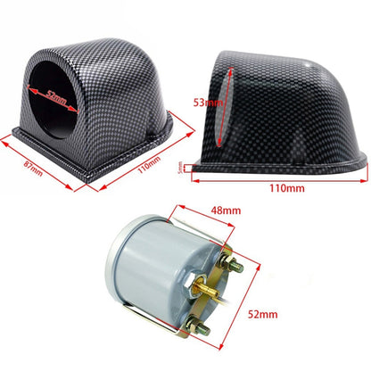 52mm 12V Universal Car Modified LED White Light Turbo Boost Gauge - Clocks & Car Meters by buy2fix | Online Shopping UK | buy2fix