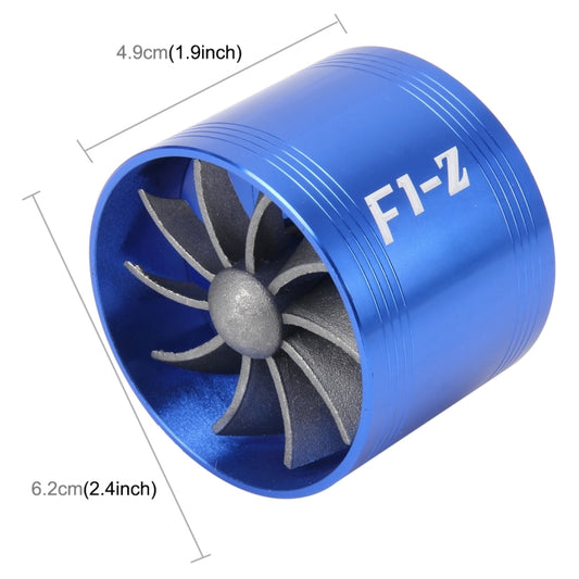 Car Stainless Universal Supercharger F1-Z Single Side Turbine Air Intake Fuel Saver Turbo Turboing Charger Fan Set kit - Air Intake System by buy2fix | Online Shopping UK | buy2fix