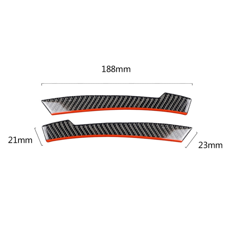 2 PCS Car Carbon Fiber Rearview Mirror Anti-collision Strip Protection Guards Trims Stickers for Mercedes-Benz by buy2fix