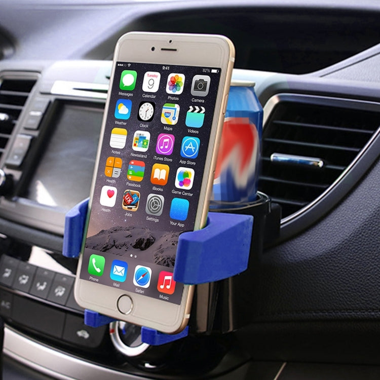 SHUNWEI SD-1027 Car Auto Multi-functional ABS Air Vent Drink Holder Bottle Cup Holder Phone Holder Mobile Mount (Blue) - Car Drink Holders by SHUNWEI | Online Shopping UK | buy2fix