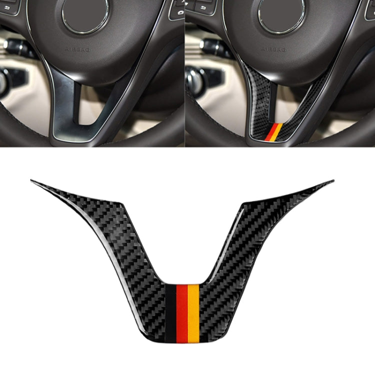 Car German Flag Carbon Fiber Steering Wheel Decorative Sticker for Mercedes-Benz by buy2fix