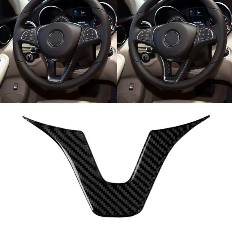 Car Carbon Fiber Steering Wheel Decorative Sticker for Mercedes-Benz by buy2fix