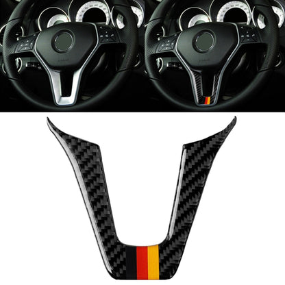 Car German Flag Carbon Fiber Steering Wheel Decorative Sticker for Mercedes-Benz by buy2fix