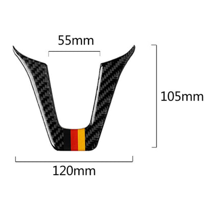 Car German Flag Carbon Fiber Steering Wheel Decorative Sticker for Mercedes-Benz by buy2fix
