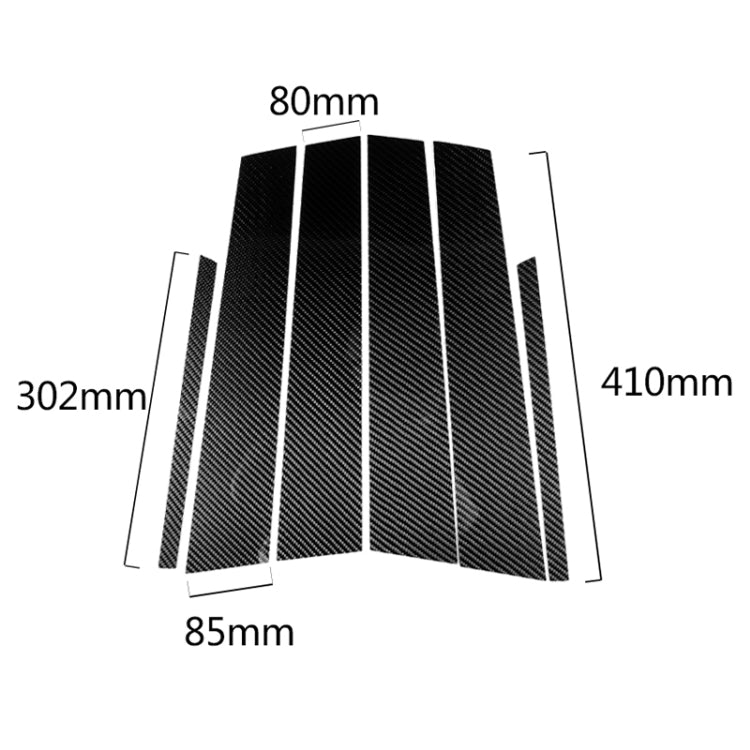 Car Carbon Fiber B Column Decorative Sticker for Mercedes-Benz W204 2007-2013 by buy2fix