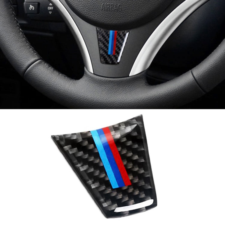 Car Carbon Fiber Steering Wheel Decorative Sticker for BMW E90 / E92 by buy2fix