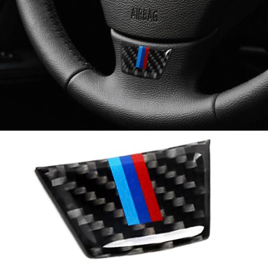 Car Carbon Fiber Steering Wheel Decorative Sticker for BMW E90 / E92 by buy2fix