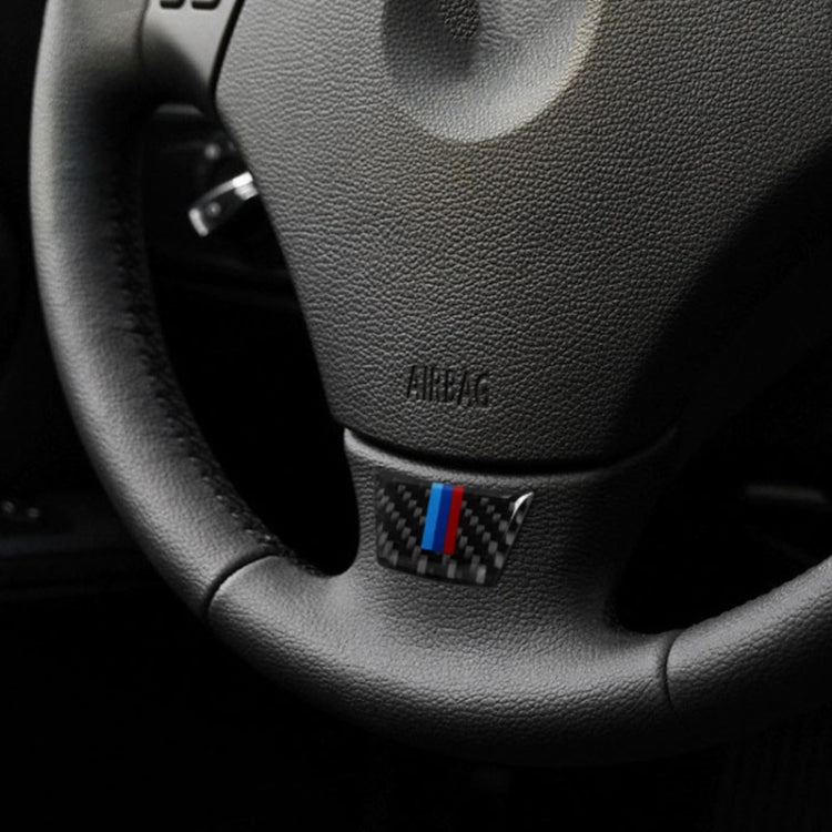 Car Carbon Fiber Steering Wheel Decorative Sticker for BMW E90 / E92 by buy2fix