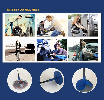 24 PCS 4mm Mushroom Nail-tyre Film Tyre Cold Patch Film Rubber Tire Repair Kit by buy2fix