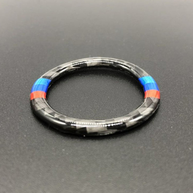 Car Carbon Fiber Soft Panel Engine Start Key Push Button Ring Trim Decorative Sticker for BMW E90 / E92 / E93 2005-2012 by buy2fix