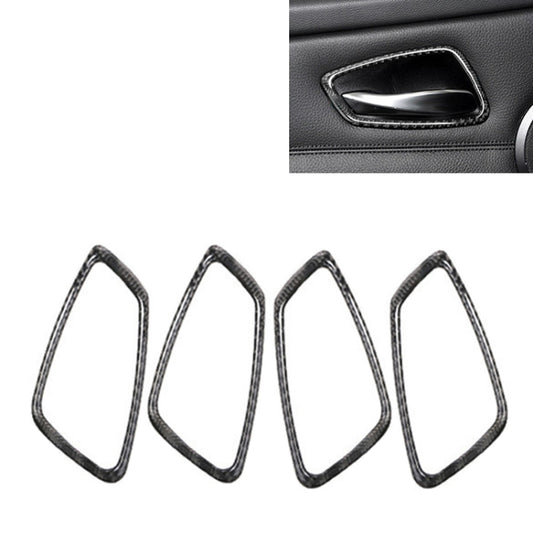 4 PCS Car Door Inner Handle Solid Color Carbon Fiber Decorative Sticker for BMW E90 / E92 / E93 2005-2012 - Car Interior Mouldings by buy2fix | Online Shopping UK | buy2fix
