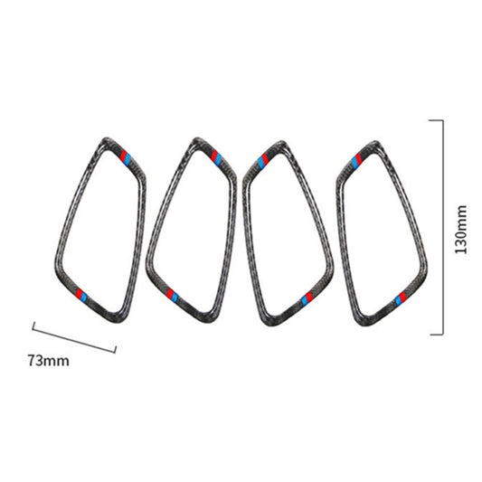 4 PCS Car Door Inner Handle Three Colors Carbon Fiber Decorative Sticker for BMW E90 / E92 / E93 by buy2fix