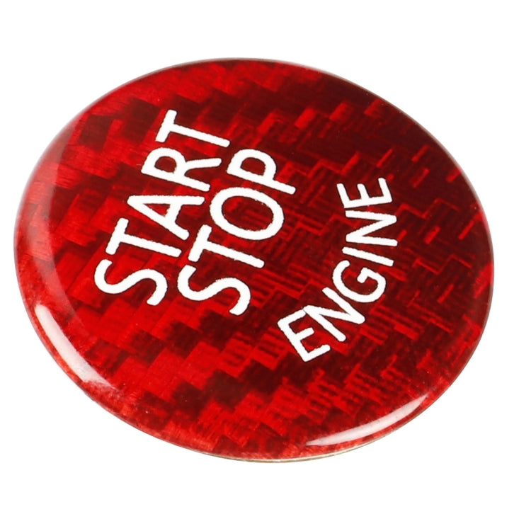 Car Carbon Fiber Engine Start Button Decoration Cover Trim for BMW E Chassis(Red) by buy2fix