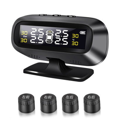 Universal Car Wireless Solar Energy TPMS Tire Pressure Alarm System External Tire Monitor - Tire Pressure Gauges by buy2fix | Online Shopping UK | buy2fix
