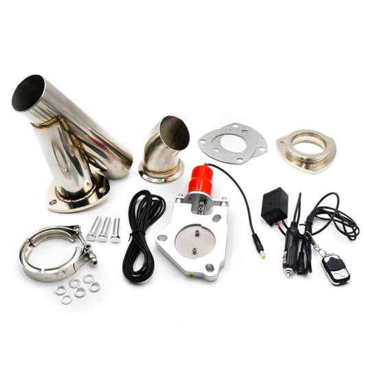CNSPEED Stainless Steel Car Remote Control Electric Exhaust Valve Pipe Set, Size: 2.5 inch - Exhaust Pipes by buy2fix | Online Shopping UK | buy2fix