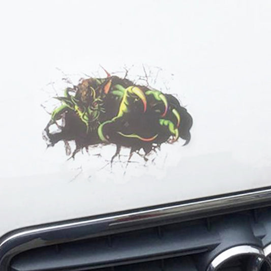 Exaggerated Effection Cartoon Monsters Style 3D Characteristic Digital Simulation Car Paper Sticker - Decorative Sticker by buy2fix | Online Shopping UK | buy2fix
