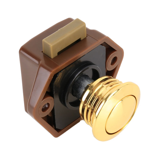 Press Type Drawer Cabinet Catch Latch Release Cupboard Door Stop Drawer Cabinet Locker for RV / Yacht / Furniture(Gold) - Locks & Hasps by buy2fix | Online Shopping UK | buy2fix