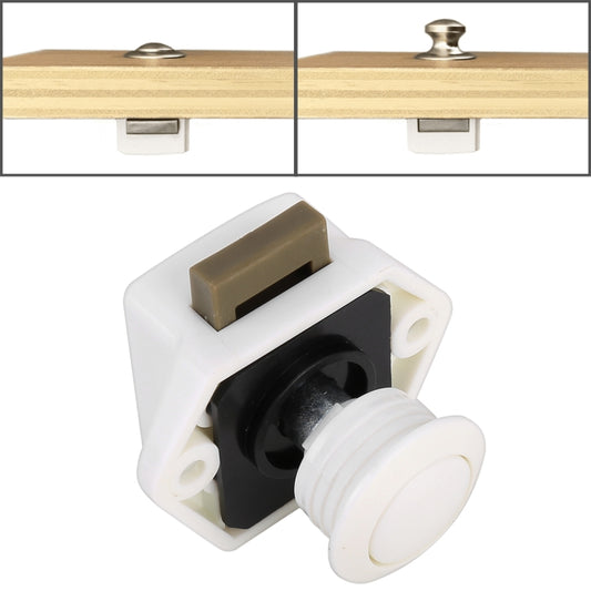 Press Type Drawer Cabinet Catch Latch Release Cupboard Door Stop Drawer Cabinet Locker for RV / Yacht / Furniture(White) - Locks & Hasps by buy2fix | Online Shopping UK | buy2fix