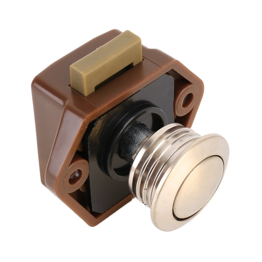 Press Type Drawer Cabinet Catch Latch Release Cupboard Door Stop Drawer Cabinet Locker for RV / Yacht / Furniture(Brown) - Locks & Hasps by buy2fix | Online Shopping UK | buy2fix