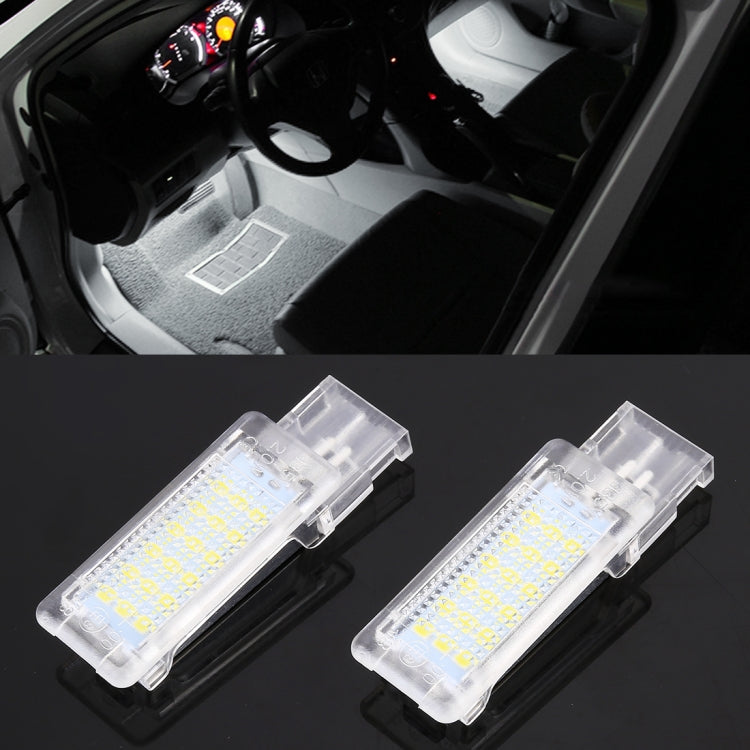 2 PCS DC12V / 1.5W / 6000K / 100LM Car Foot Nest Lights Footwell Lamp Seat Lamp 18LEDs SMD-3528 Lamps for Volkswagen(White Light) by buy2fix