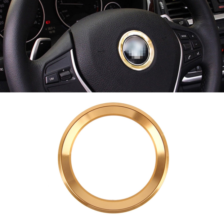 Aluminium Alloy Steering Wheel Decoration Ring Cover Sticker for BMW(Gold) by buy2fix
