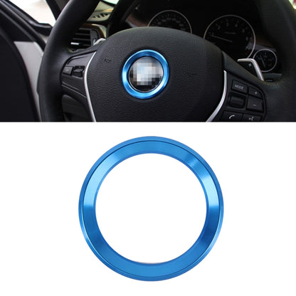 Aluminium Alloy Steering Wheel Decoration Ring Cover Sticker for BMW(Blue) by buy2fix