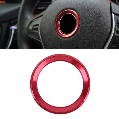 Aluminium Alloy Steering Wheel Decoration Ring Cover Sticker for BMW(Red) by buy2fix