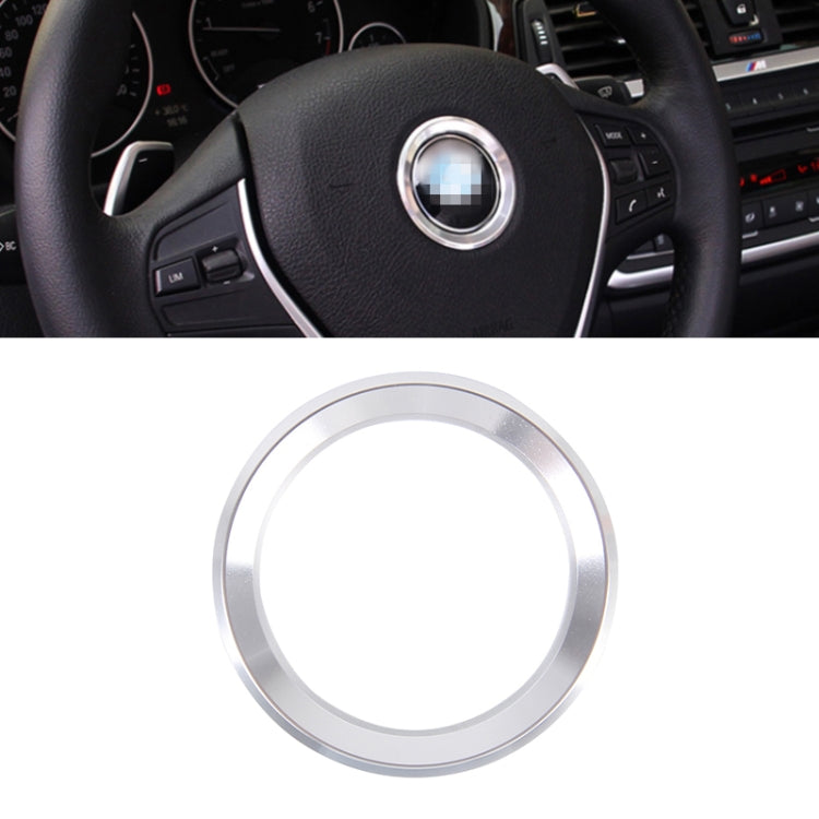 Aluminium Alloy Steering Wheel Decoration Ring Cover Sticker for BMW(Silver) by buy2fix