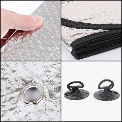 General Purpose Epe Car Sun Visor Before The File, Size: 140cm x 70cm(Silver) by buy2fix