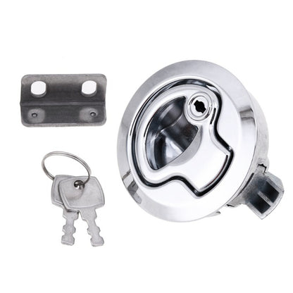 RV / Yacht / Washroom Door Catch Latch Release Cupboard Door Stop Drawer Cabinet Locker, with Key(Silver) - Locks & Hasps by buy2fix | Online Shopping UK | buy2fix