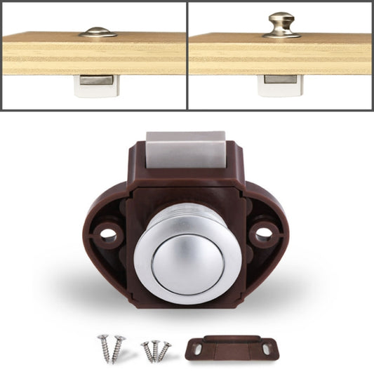 Press Type Drawer Cabinet Catch Latch Release Cupboard Door Stop Drawer Cabinet Locker for RV / Yacht / Furniture(Brown) - Locks & Hasps by buy2fix | Online Shopping UK | buy2fix