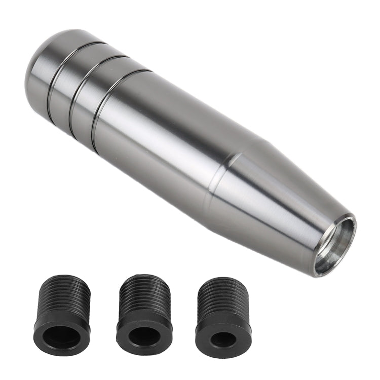 Universal Long Strip Shape Car Gear Shift Knob Modified Shifter Lever Knob, Length: 13cm(Silver Grey) by buy2fix