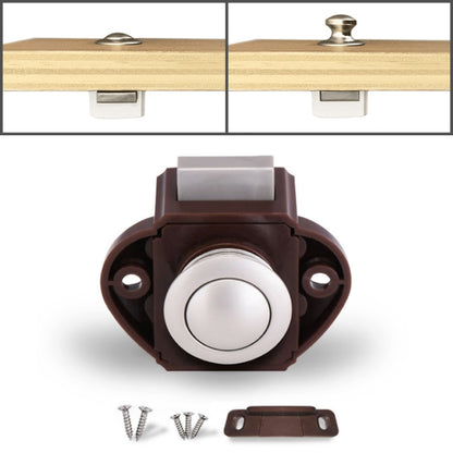 Press Type Drawer Cabinet Catch Latch Release Cupboard Door Stop Drawer Cabinet Locker for RV / Yacht / Furniture(Nickel) - Locks & Hasps by buy2fix | Online Shopping UK | buy2fix