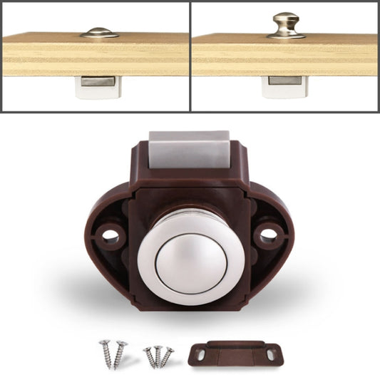 Press Type Drawer Cabinet Catch Latch Release Cupboard Door Stop Drawer Cabinet Locker for RV / Yacht / Furniture(Nickel) - Locks & Hasps by buy2fix | Online Shopping UK | buy2fix