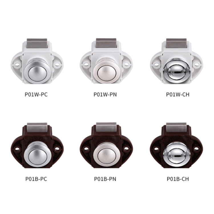 Press Type Drawer Cabinet Catch Latch Release Cupboard Door Stop Drawer Cabinet Locker for RV / Yacht / Furniture(Nickel) - Locks & Hasps by buy2fix | Online Shopping UK | buy2fix