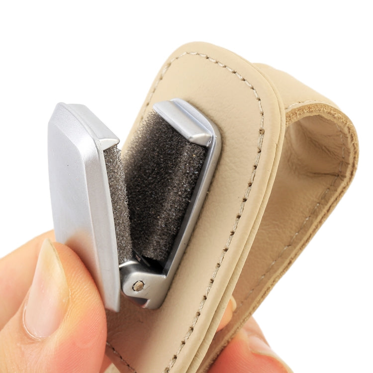Car Multi-functional Sunglasses Clip Holder(Beige) by buy2fix