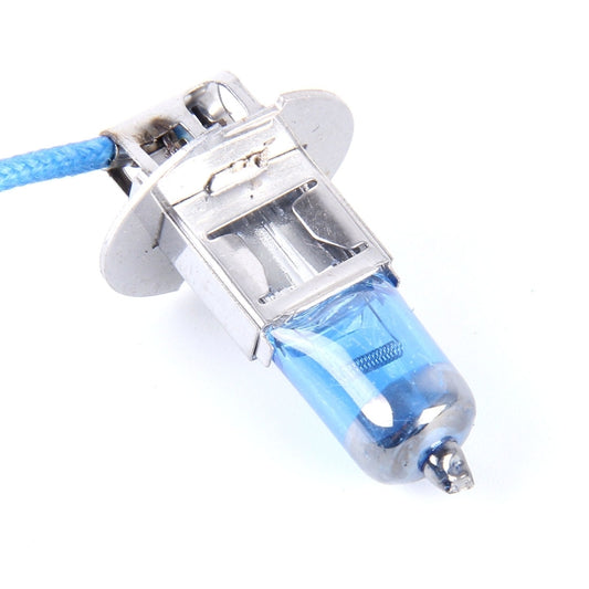 2 PCS H3  Halogen Head Lamp 12V 100W 2400 LM 5000K Warm White Light - Halogen Lights by buy2fix | Online Shopping UK | buy2fix