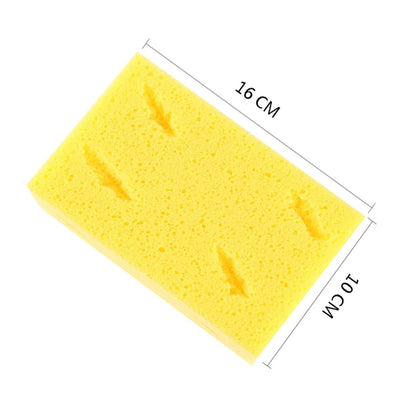 Car Care Wear-resistant Brown Soft Sponge Car Wash Cleaning Pad(Yellow) - Car washing supplies by buy2fix | Online Shopping UK | buy2fix