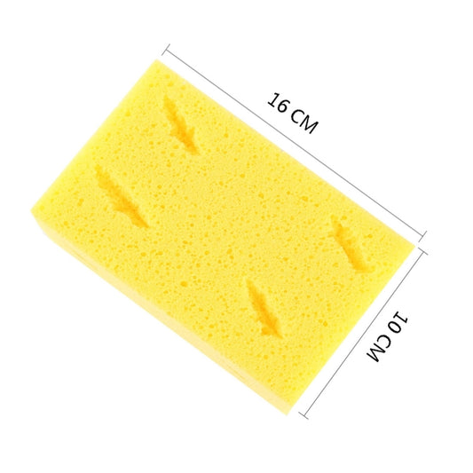 Car Care Wear-resistant Brown Soft Sponge Car Wash Cleaning Pad(Yellow) - Car washing supplies by buy2fix | Online Shopping UK | buy2fix