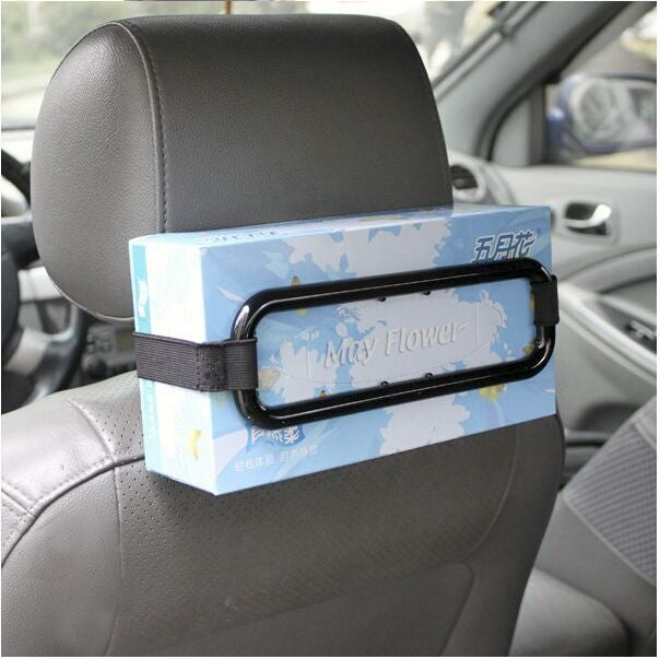 YQ-098 Vehicle Car Hanging Tissue Box Holder,Black by buy2fix