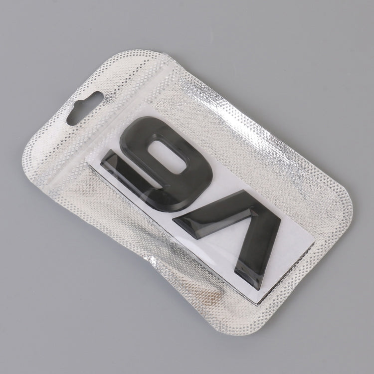 V6 Shape Car Metal Body Decorative Sticker (Black) by buy2fix