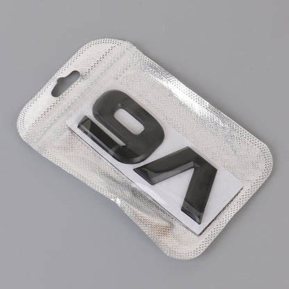 V6 Shape Car Metal Body Decorative Sticker (Black) by buy2fix